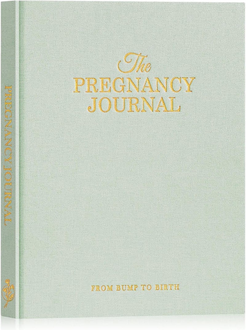 Lanpn My Pregnancy Journal Memory Book for First Time Mom, 156 Page Pregnant Announcement Must Have Planner Scrapbook, Pregnancy Tracking Diary Mom to Be Keepsake Gift for Expecting Parent Sage Green - Image 1
